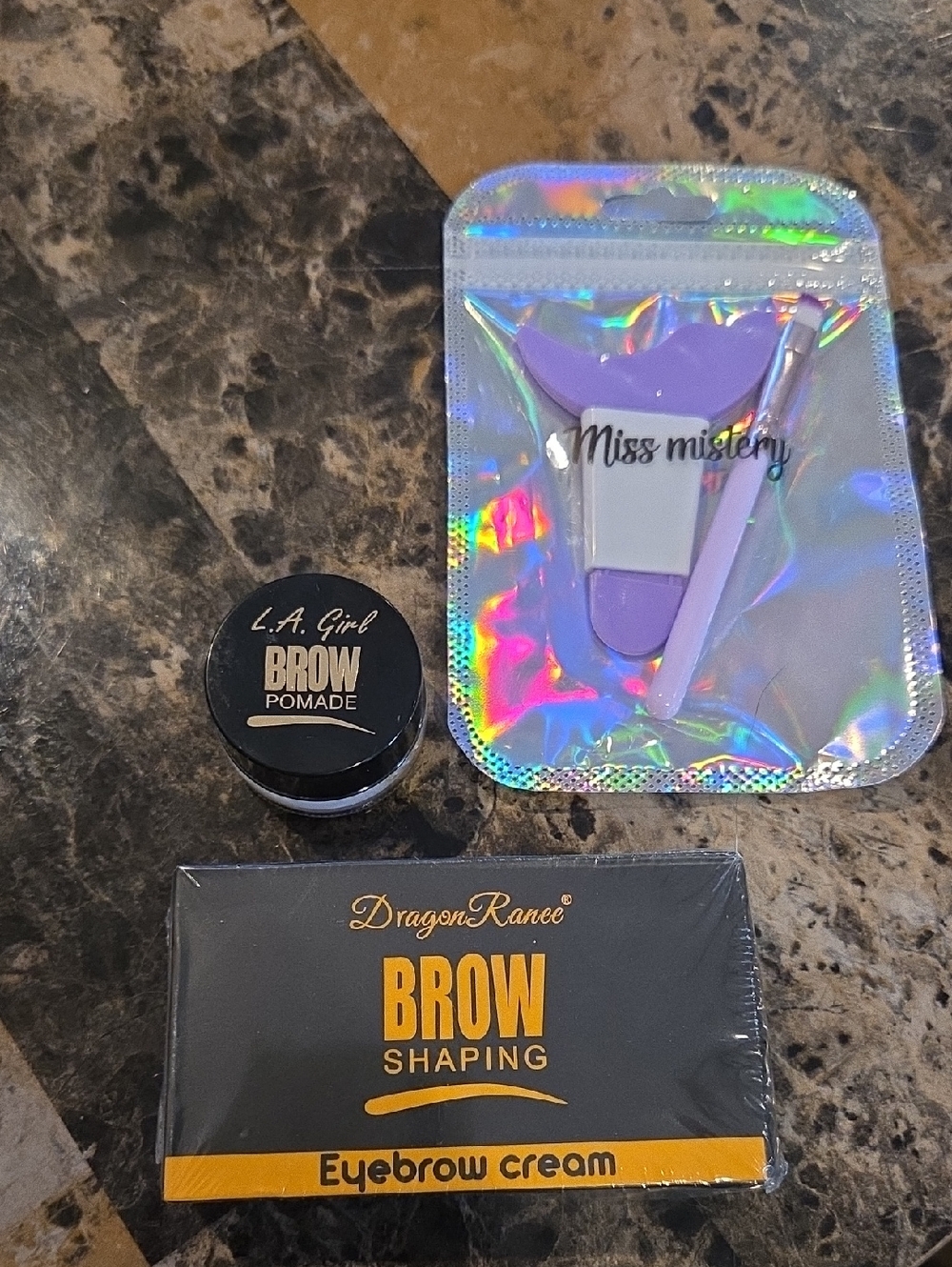 L.A. Girl Brow Pomade + Brow Shaping Cream Set with Purple Applicator